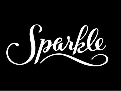 Sparkle freehand script lettering script swash type typography
