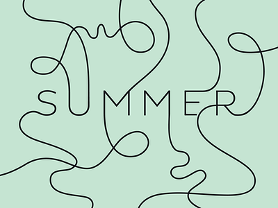 The 100 Day Project, Day 63 100 day project editorial experimental mint pluto squiggles stroke summer type typography
