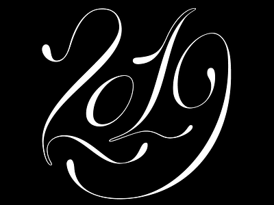 2019 2019 design italian hand lettering numbers script spencerian type typography