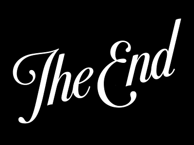 The End lettering logo logotype script type typography