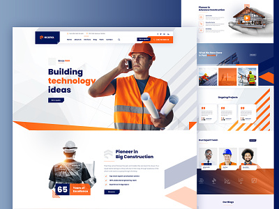 Construction Website branding creative design landing ui ux web website wordpress
