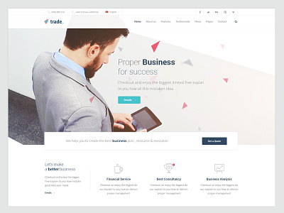 Web design for Business and Finance branding business design experience finance flat homepage ui user interface ux