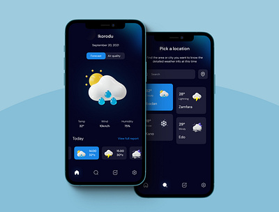 Weather app design ui weather