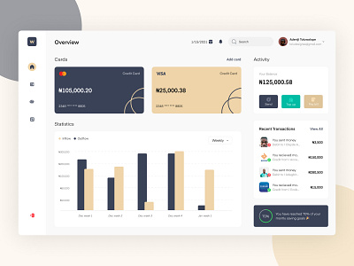 Finance App Dashboard