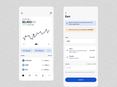 Crypto app design
