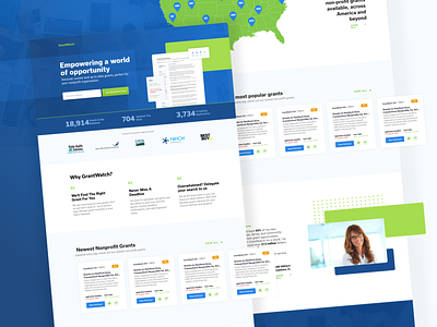 First Shot!!! - Landing page for GrantWatch