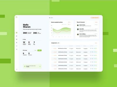 GrantWatch - User Dashboard analytics analytics chart analytics dashboard app b2b branding comments design grants graphs illustration overview saas stats tasks ui userexperience ux uxui webplatform