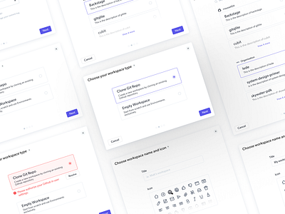 Modal Design ~ Create A New Workspace ~ UI/UX ~ 🖥 app b2b branding clean createnew fresh lightbox modal modal design modern onboading saas ui uidesign uiux userexperience userflow ux web workflow