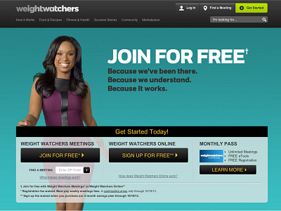 Weight Watchers - Visitor Site - Fall 2013 Homepage