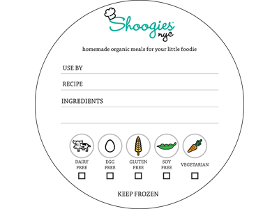 Shoogies NYC Label baby food label packaging sticker