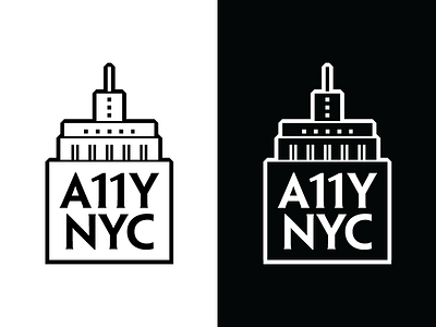 A11Y NYC Logo a11y accessibility art deco design empire state building logo nyc