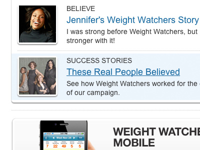 Weight Watchers - Visitor Site - Success Stories