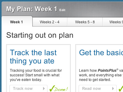 Weight Watchers - Subscriber Site - Homepage frontend homepage weight watchers