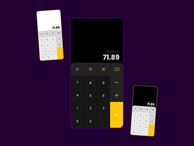 Calculator app dailyui design typography ui ux