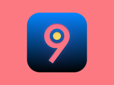 9 Degrees - App Icon app branding dailyui design logo typography ui ux vector
