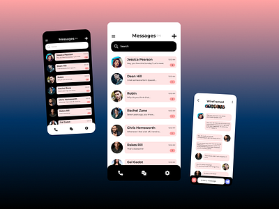 Direct Messaging app dailyui design typography ui ux