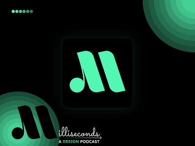 Milliseconds - Logo Design app art black branding dailyui day52 design green icon illustration logo podcast show typography ui ux vector