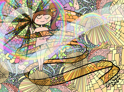 Astral Dreaming colorful digital illustration dreamy fractals illustration kaleidoscope psychedelic