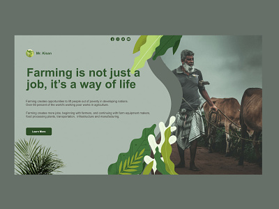 Farmer Web Banner branding design dribbble graphic design illustration logo ui ux web design