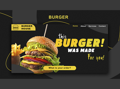 Burger House Web Banner branding design dribbble graphic design illustration logo ui ux web design