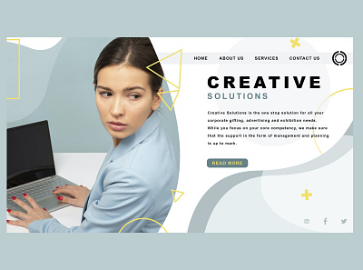 Creative Solutions Web Banner branding design dribbble graphic design illustration ui ux web design