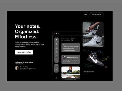 Notey Shoes UI Design