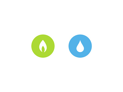 Fire & Water Icons fire icons ui water