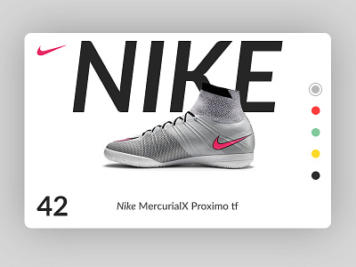 Nike MercurialX Proximo tf case clean design flat marketing nike ui