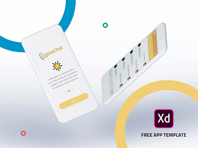Free App Template adobe xd app chat clean designm dribbble free template ui unique user experience ux