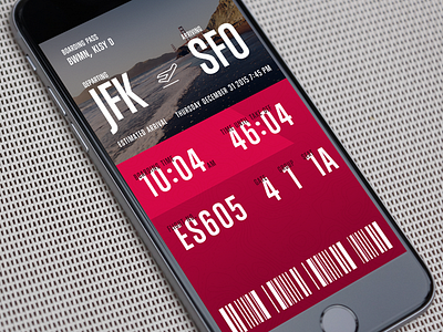 Daily Ui #024 - Boarding Pass boarding pass daily ui typography user interface ux