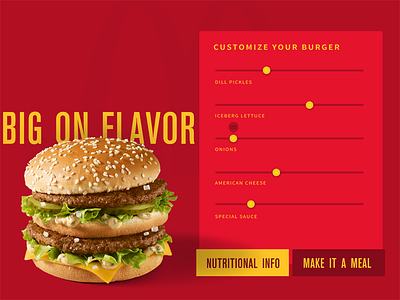 Daily UI #033 - Customize Product big mac customize daily ui mcdonalds product user interface