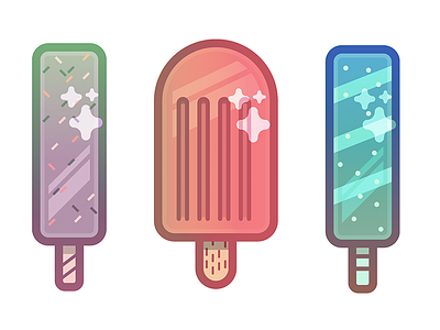 Daily Ui #055 - Icon Set daily ui design icon set illustration popsicles