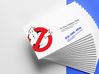 Dream Cards #1 // Venkman business card concept ghostbusters print