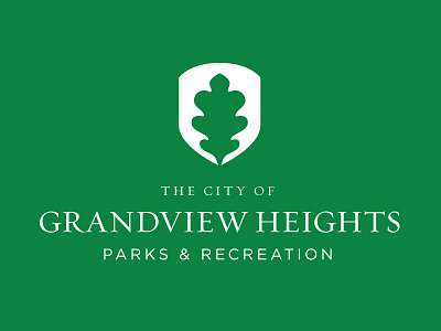 City of Grandview Heights Logo brand city columbus community crest grandview leaf logo oak shield tree