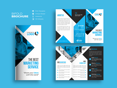 Corporate business trifold brochure design advertising agency ai bifold branding brochure business company corporate corporation design graphic design marketing modern people professional promotion template trend trifold