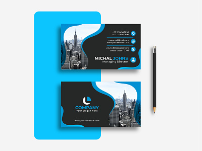 Abstract Modern Business Card design template advertising brand brand identity branding business business card template business identity card clean design graphic design modern personal card promotion style template visiting card