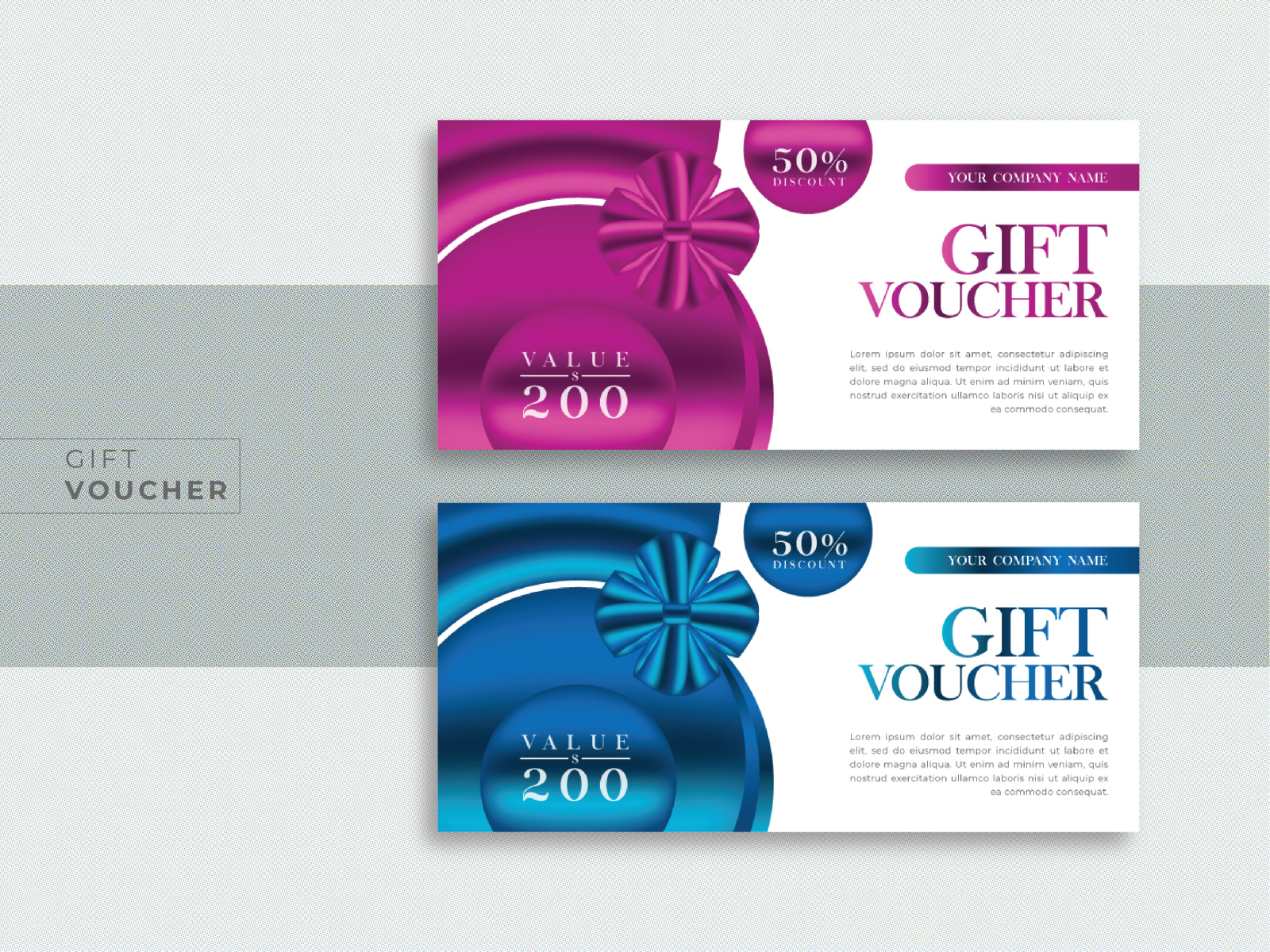 Realistic Gift Voucher template layout by Muhi Uddin Asjad on Dribbble