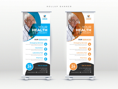 Modern medical rollup template