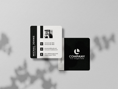 Black and White Business Card Template