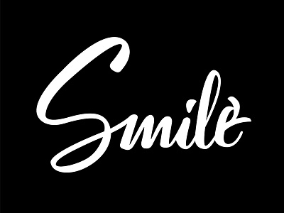 Smile brushpen calligraphy handmade letterform lettering letters script smile type typography