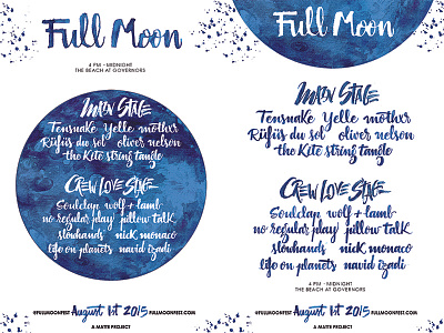 Full Moon Festival logo + poster + calligraphy