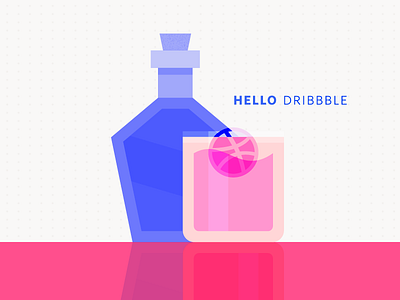 First Shot debut drink hello illustration shot