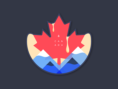 Ô Canada canada illustration maple leaf sticker