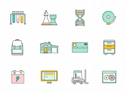 AWS | Icon Set chemistry icon icon set icons outline school