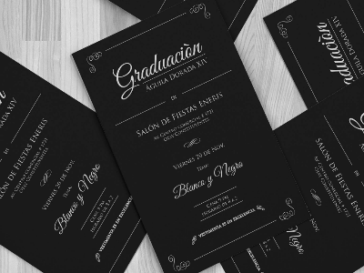 Black and white Grad Invitations black and white grad graduation invitation