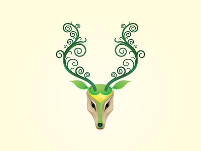 Deer antlers deer illustration vector whimsical