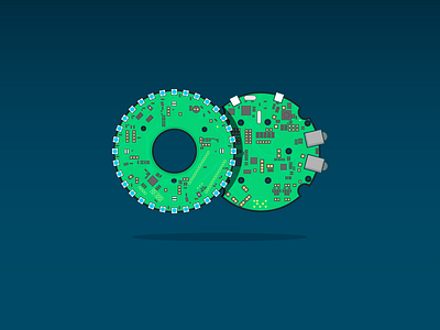 4Mic DevKit Board Illustration green illustration tech vector