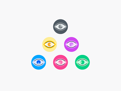 Eyes colorful eye eyes icon