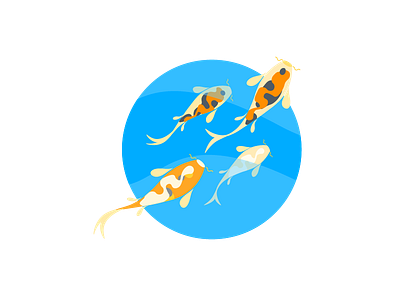 Koi fish graphic illustration koi