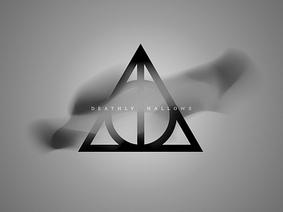 Deathly Hallows. graphic grey harry potter mark mist smoke vector